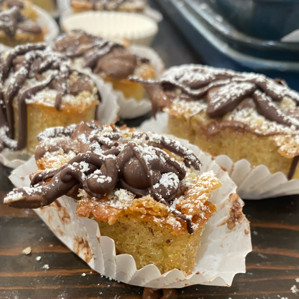 Dark Chocolate, Hazelnut & Hazelnut Crème Friand (Gluten Free)